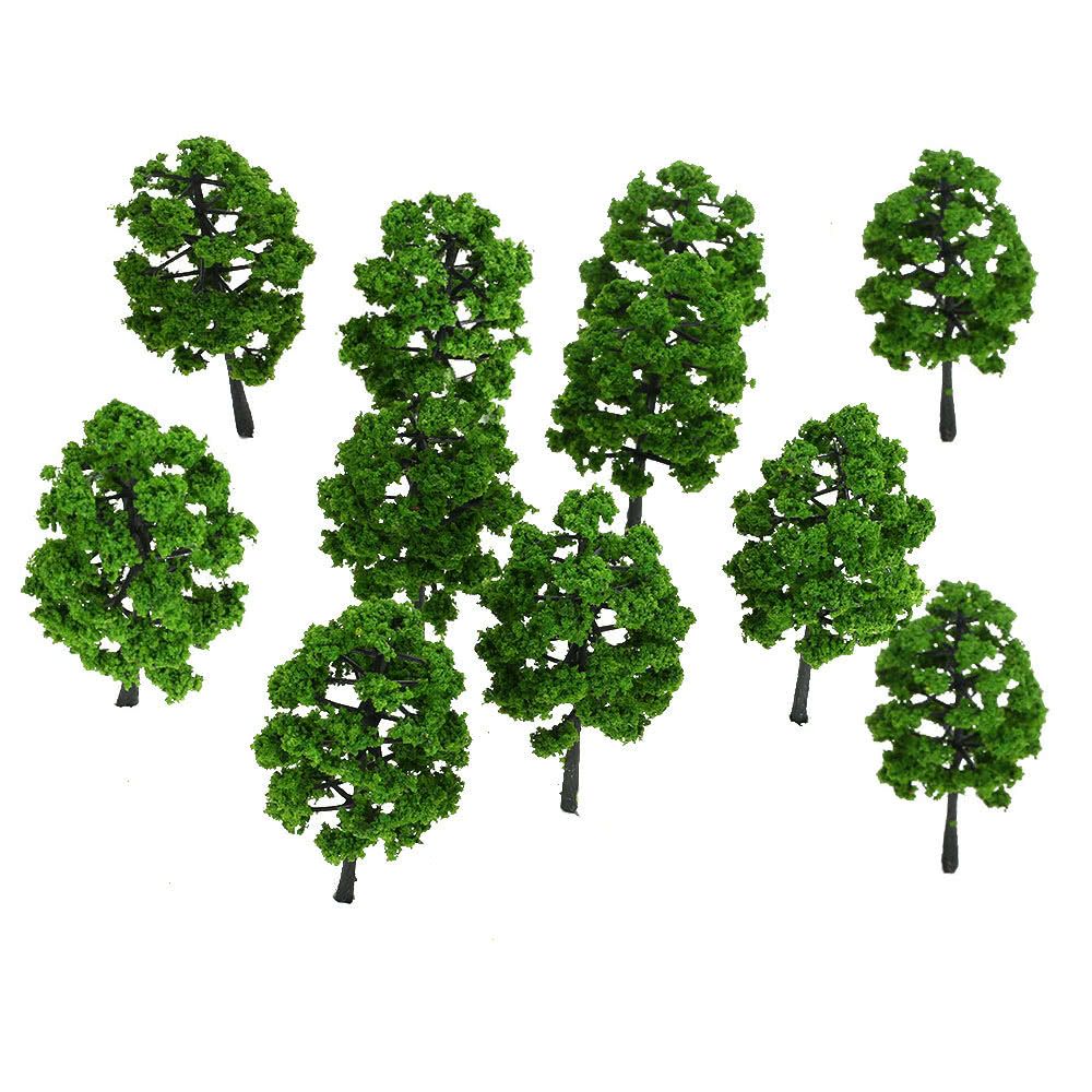10 Pieces Plastic Model Trees Architectural Model Railroad
