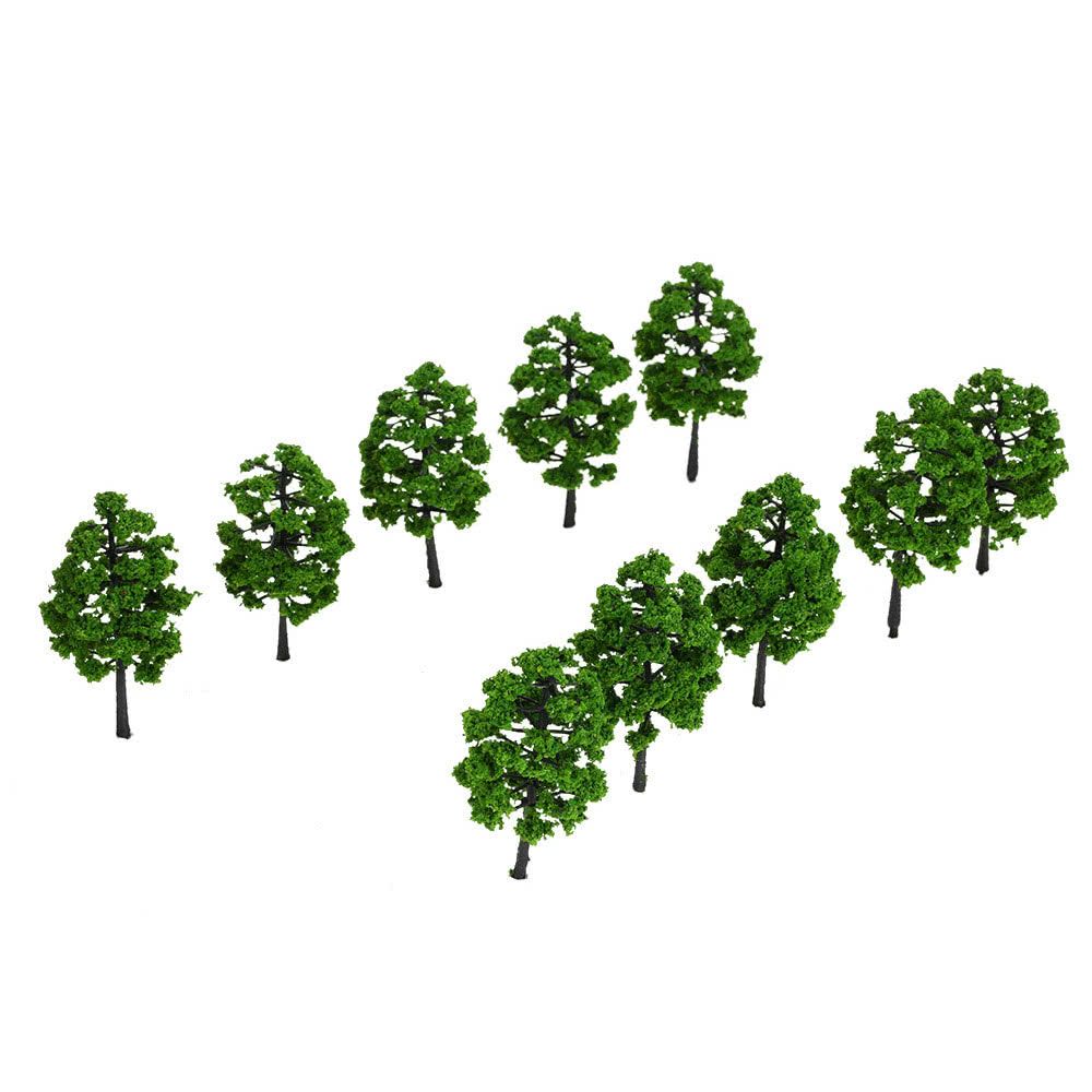10 Pieces Plastic Model Trees Architectural Model Railroad