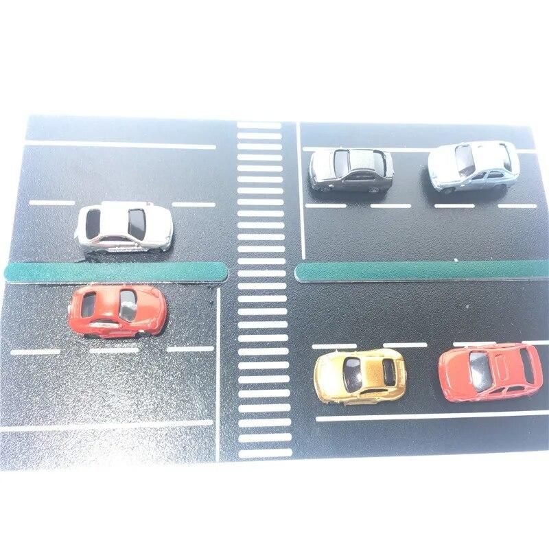 100pcs 1:150 Scale Architecture ABS Plastic Model Painted Car Toys Miniature Color Cars For Diorama Model Buildings Making Kits