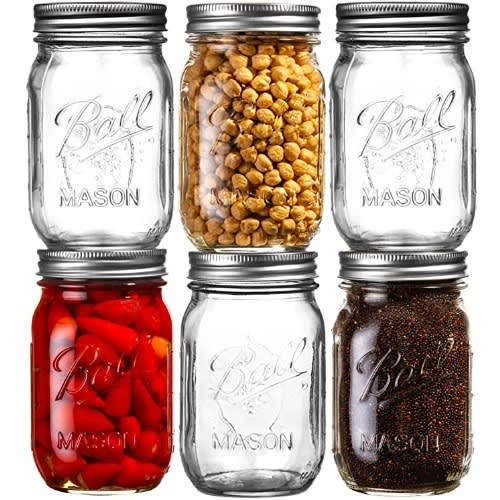 Ball Mason Jar - Set Of 6 - 500ml Each