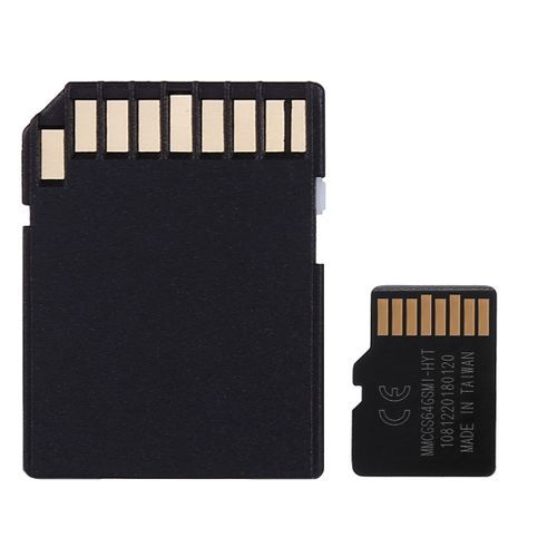64GB High Speed Class 10 Micro SD(TF) Memory Card From Taiwan, Write: 8mb/s, Read: 12mb/s (100% Real Capacity)(Black)