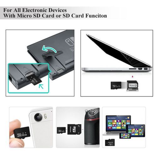 64GB High Speed Class 10 Micro SD(TF) Memory Card From Taiwan, Write: 8mb/s, Read: 12mb/s (100% Real Capacity)(Black)