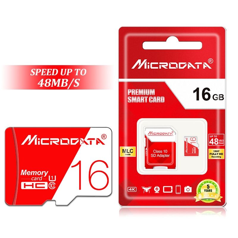 MICRODATA 16GB High Speed U1 Red And White TF(Micro SD) Memory Card