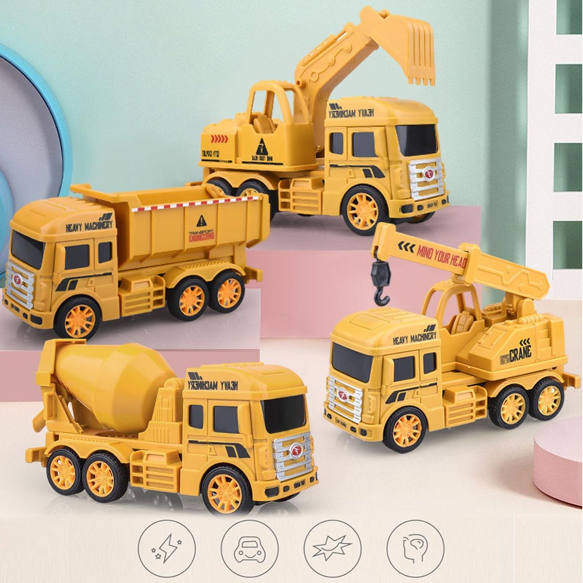 Kids Construction Vehicles Truck Toys Car Garbage Truck Excavator