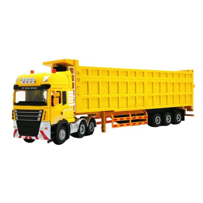Simulation Engineering Semi-Trailer Truck Alloy Transport Dump Yellow