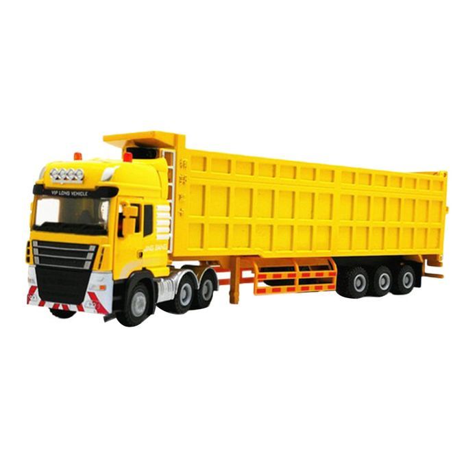 Simulation Engineering Semi-Trailer Truck Alloy Transport Dump Yellow