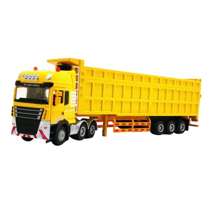 Simulation Engineering Semi-Trailer Truck Alloy Transport Dump Yellow