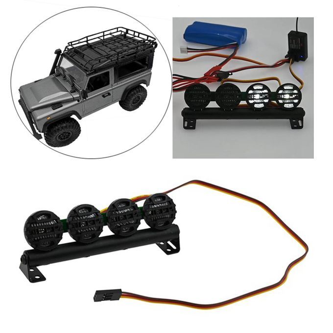 4LED Light Bar Roof Light Lamp For 1/12 RC Crawler Car MN90 MN91 MN99S