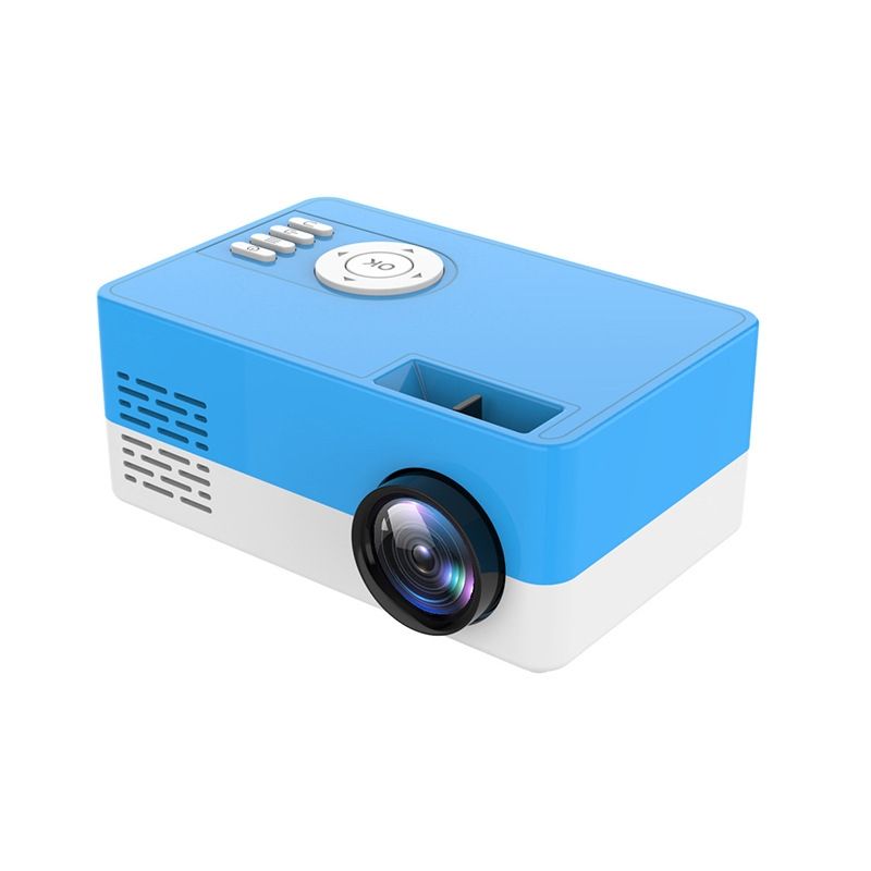 S261/J16 Mini HD 1080P Portable LED Projector, UK Plug(Blue White)