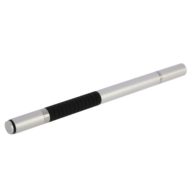 2 In 1 Stylus Touch Pen + Ball Pen, For IPhone 6 & 6 Plus / 5 & 5S & 5C, IPad Air 2 / IPad Mini 1 / 2 / 3 / IPad (iPad 3) / IPad And All Capacitive Touch Screen(Silver)