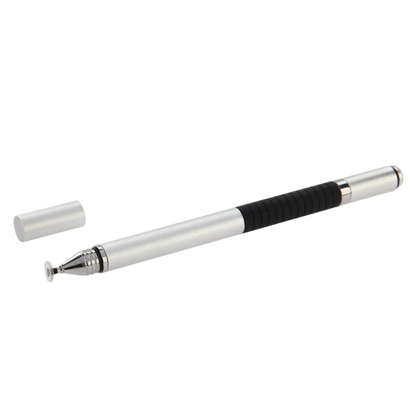 2 In 1 Stylus Touch Pen + Ball Pen, For IPhone 6 & 6 Plus / 5 & 5S & 5C, IPad Air 2 / IPad Mini 1 / 2 / 3 / IPad (iPad 3) / IPad And All Capacitive Touch Screen(Silver)