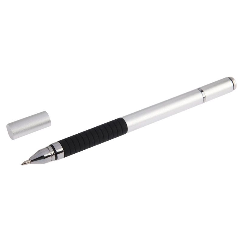 2 In 1 Stylus Touch Pen + Ball Pen, For IPhone 6 & 6 Plus / 5 & 5S & 5C, IPad Air 2 / IPad Mini 1 / 2 / 3 / IPad (iPad 3) / IPad And All Capacitive Touch Screen(Silver)
