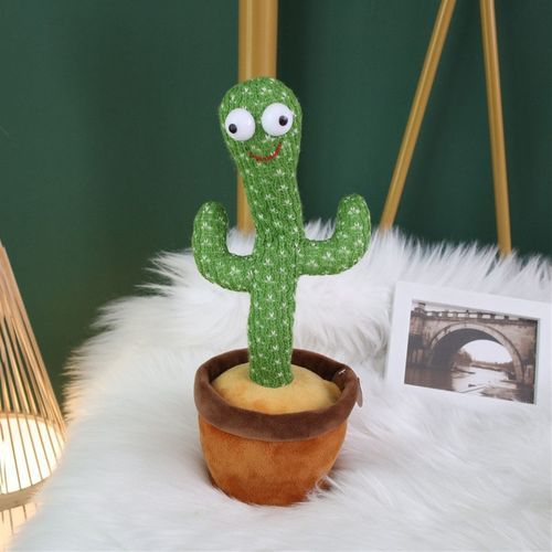 Electric Dancing Cactus Singing Holiday Gift Doll For Children With 3 English Songs