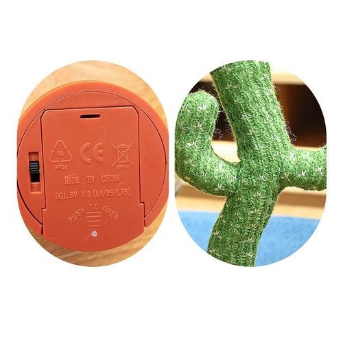 Electric Dancing Cactus Singing Holiday Gift Doll For Children With 3 English Songs