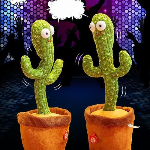 Electric Dancing Cactus Singing Holiday Gift Doll For Children With 3 English Songs