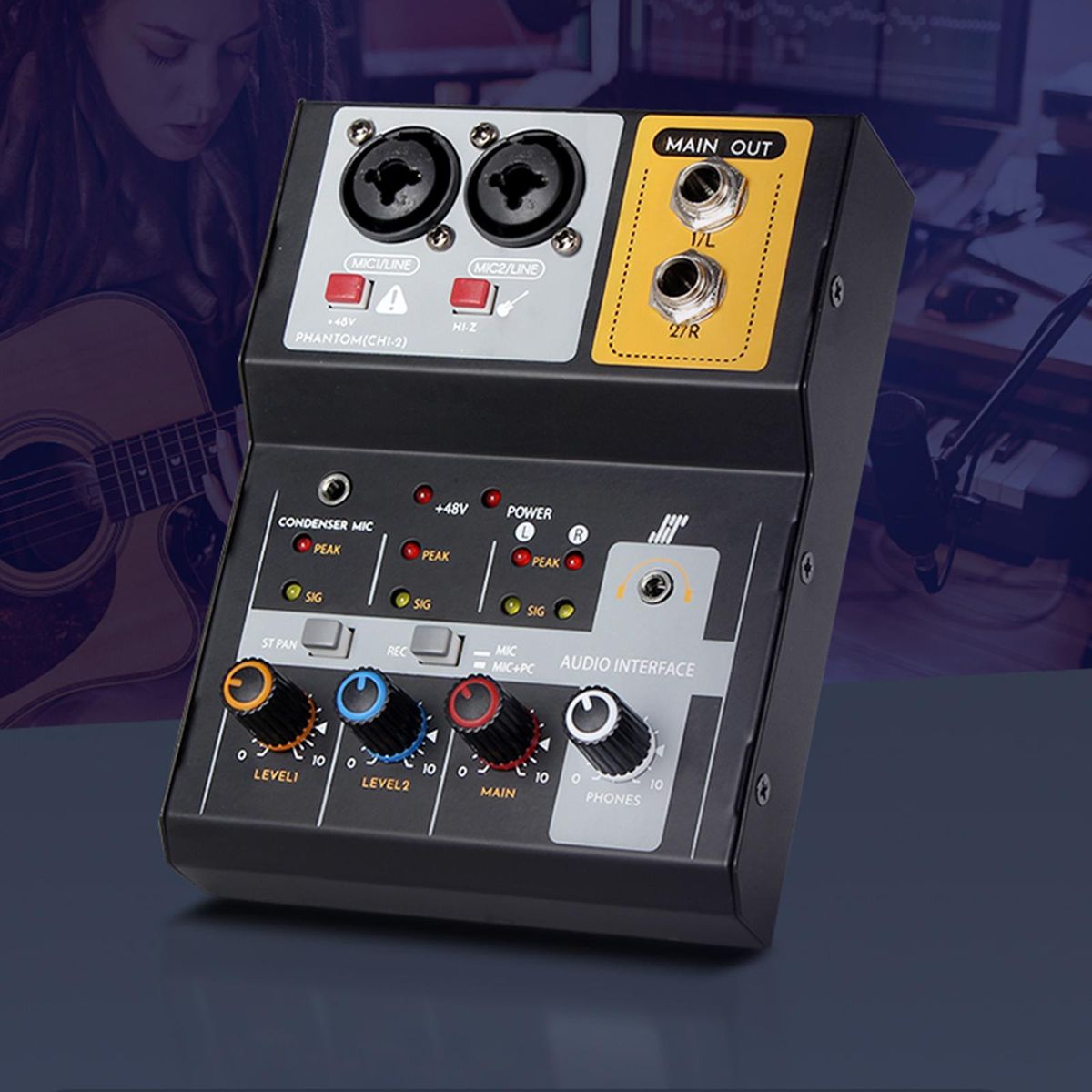 Mini Audio Mixer Stereo Digital Mixer For Studio Show