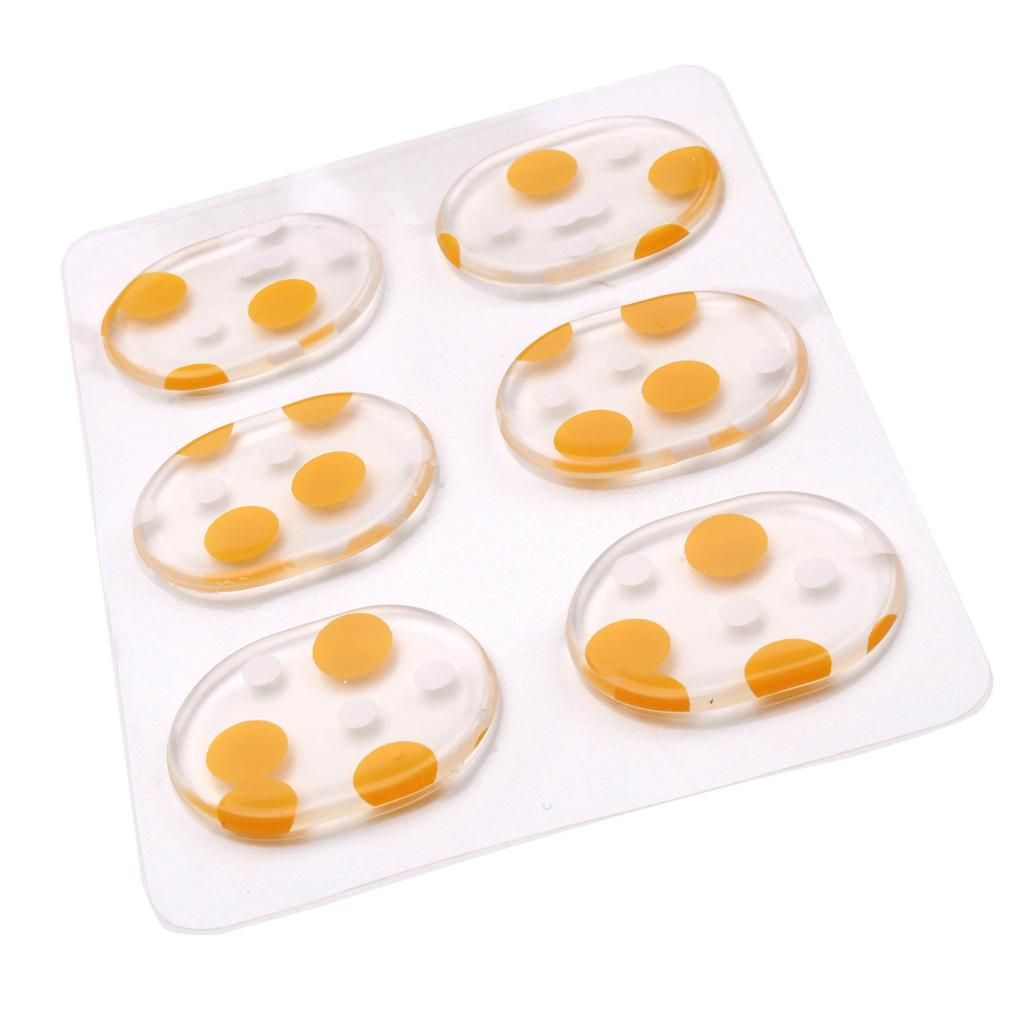 6 Packs Transparent Drum Dampeners Dampening Gels Pads For Yellow