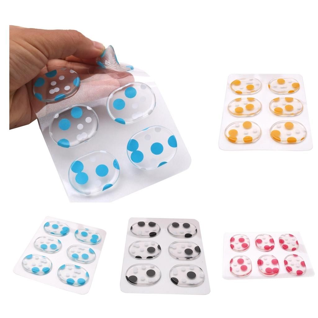 6 Packs Transparent Drum Dampeners Dampening Gels Pads For Yellow