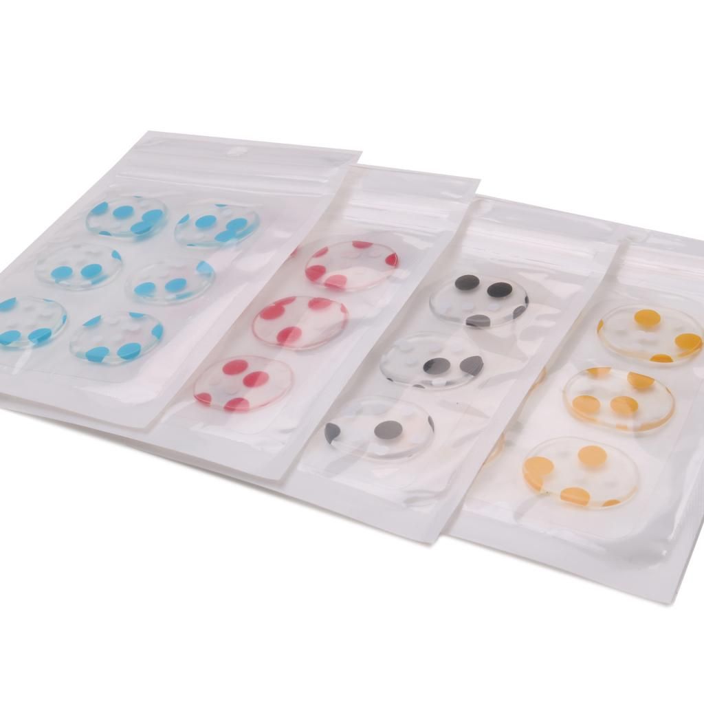 6 Packs Transparent Drum Dampeners Dampening Gels Pads For Yellow