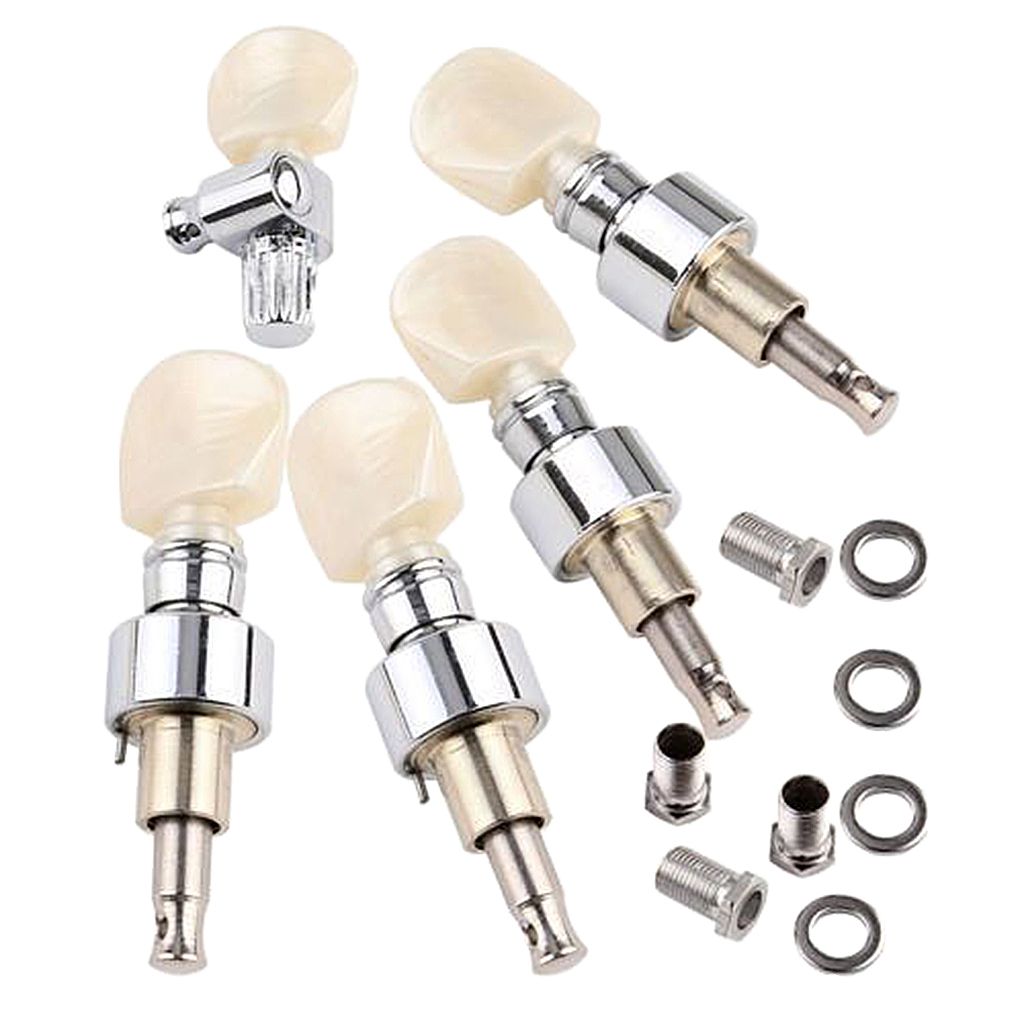 Banjo Pearled Button Tuning Pegs Machine Heads 5Pcs