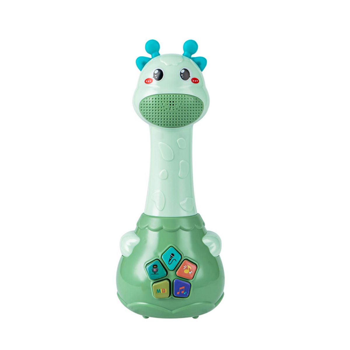 Educational Toy Kids Deer Shaped Luminous Musical Microphone Green