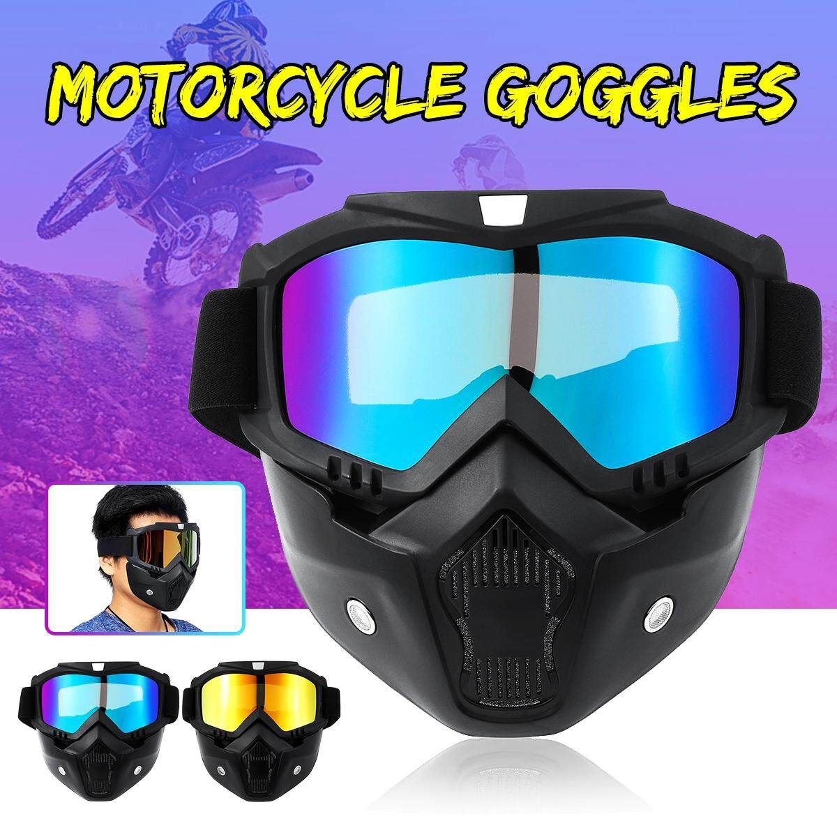 Motorcycle Face Off Road Motocross MX ATV Dirt Bike Glasses Eyewear Blue
