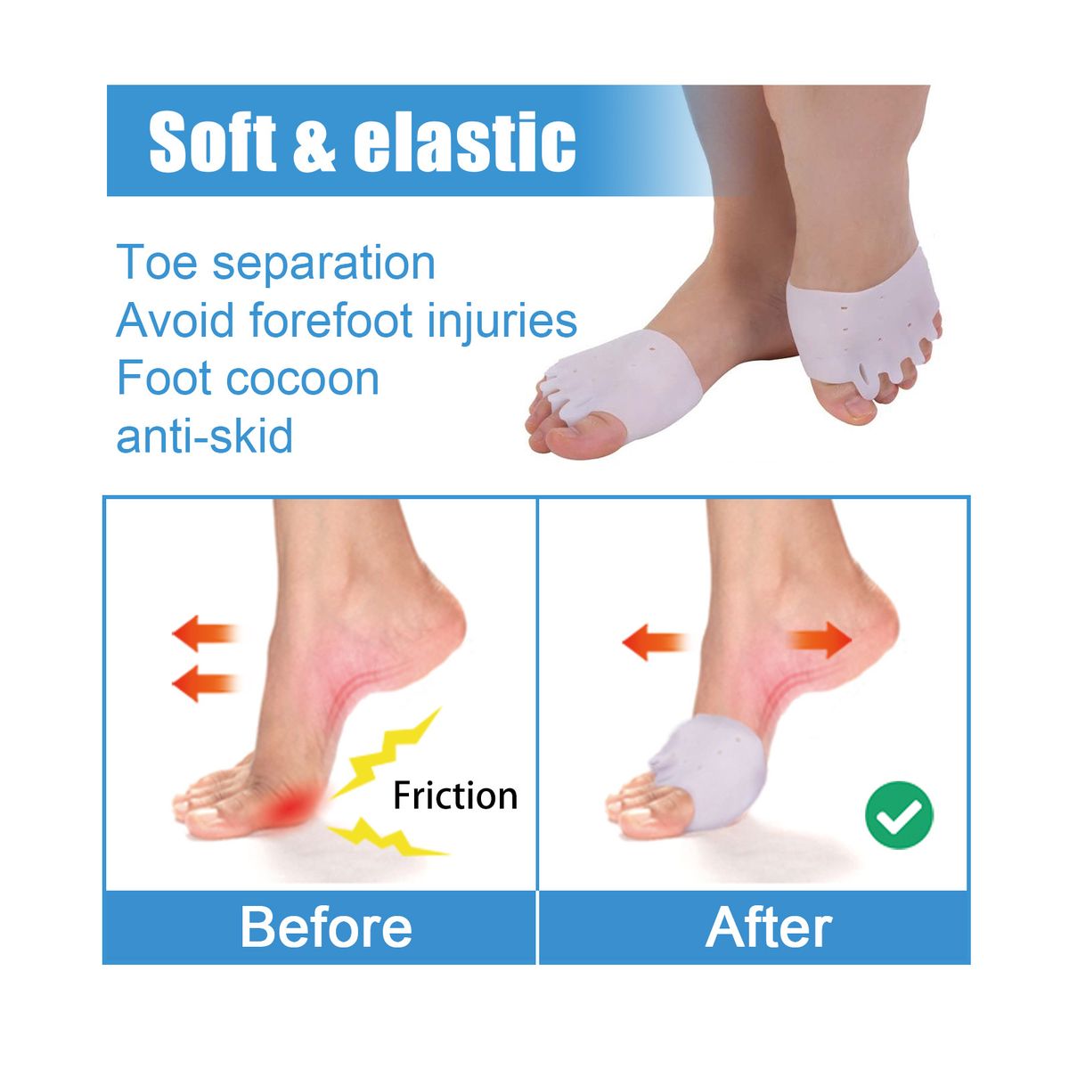 Silicone Bunion Toe Corrector Straightener Pain Relief