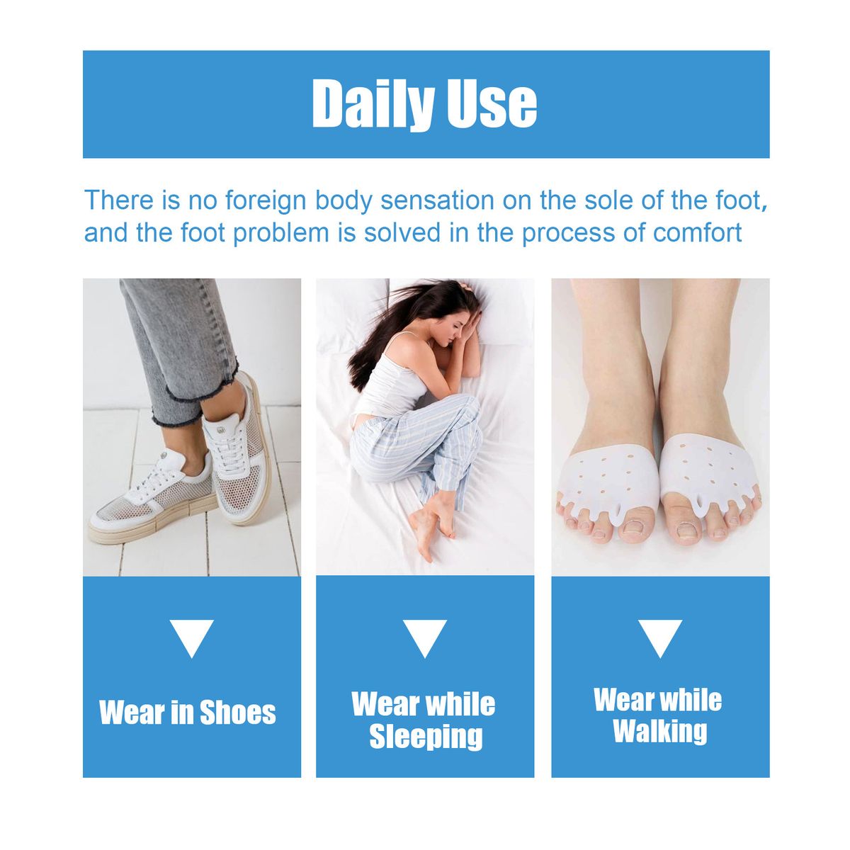 Silicone Bunion Toe Corrector Straightener Pain Relief