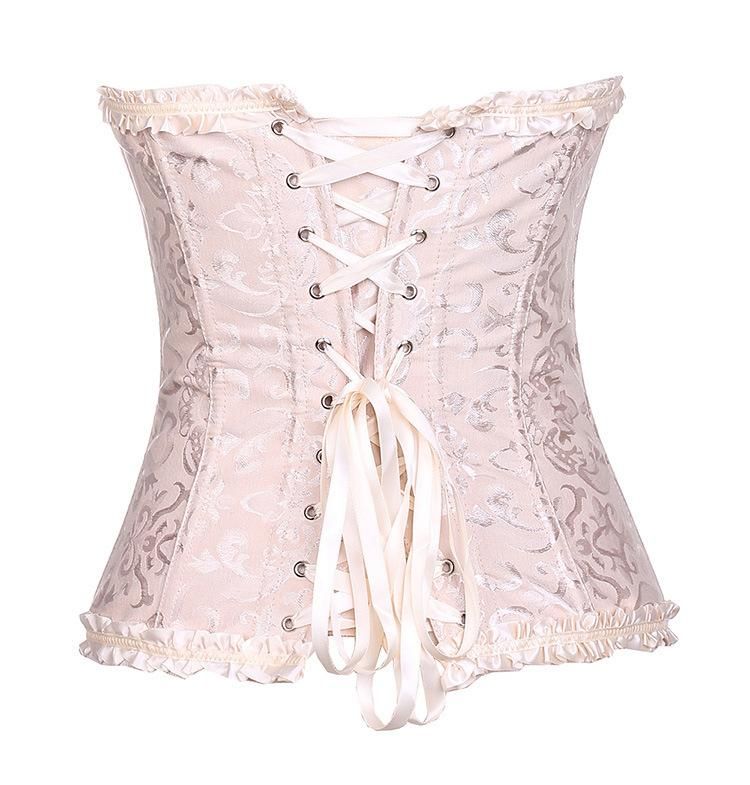 Beige Corset Top Waist Cinchers Shaper   Women Steampunk   Plus Size