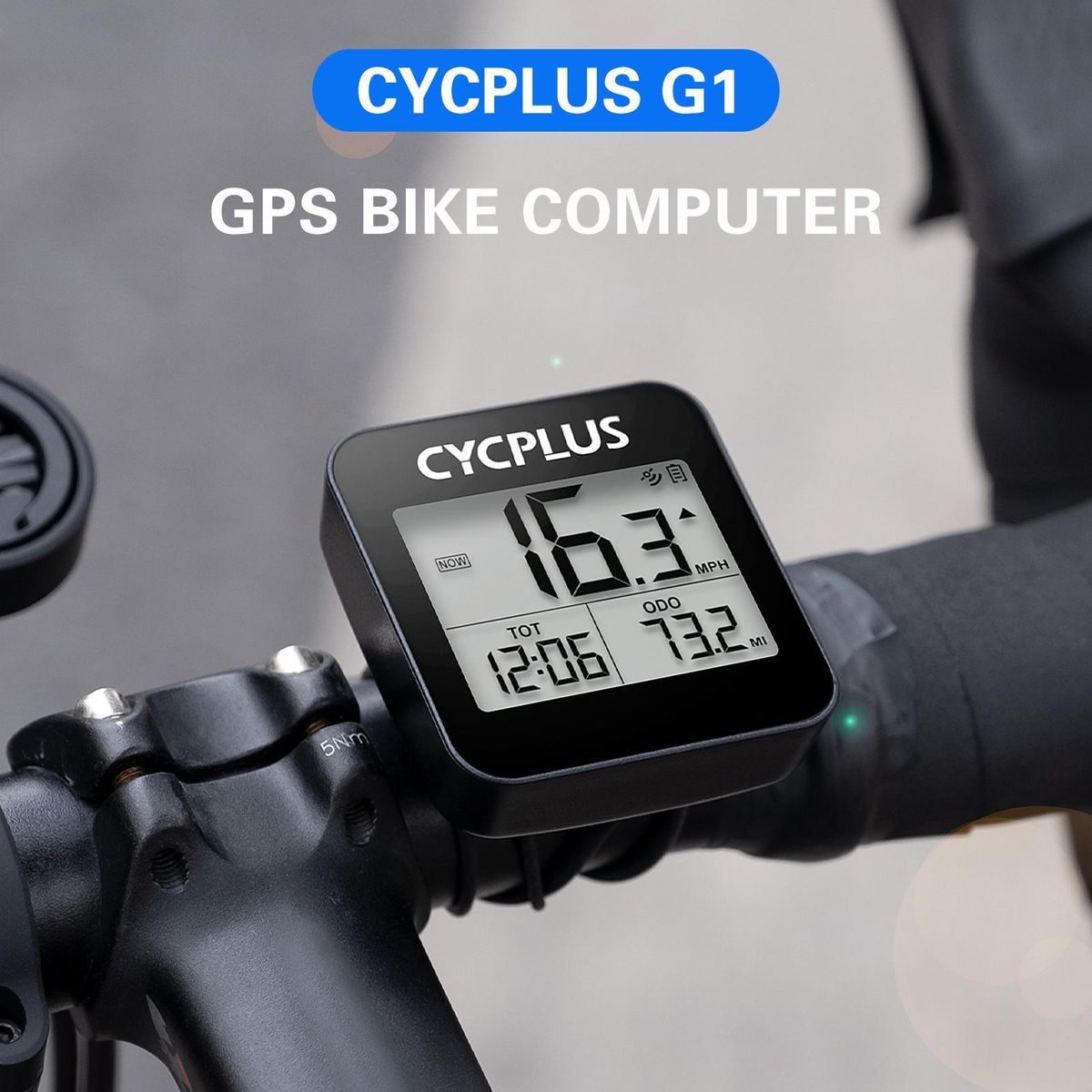 Wireless GPS Bike Computer with Mount Holder IPX6 Waterproof Cycling Speedometer Bike Accessories