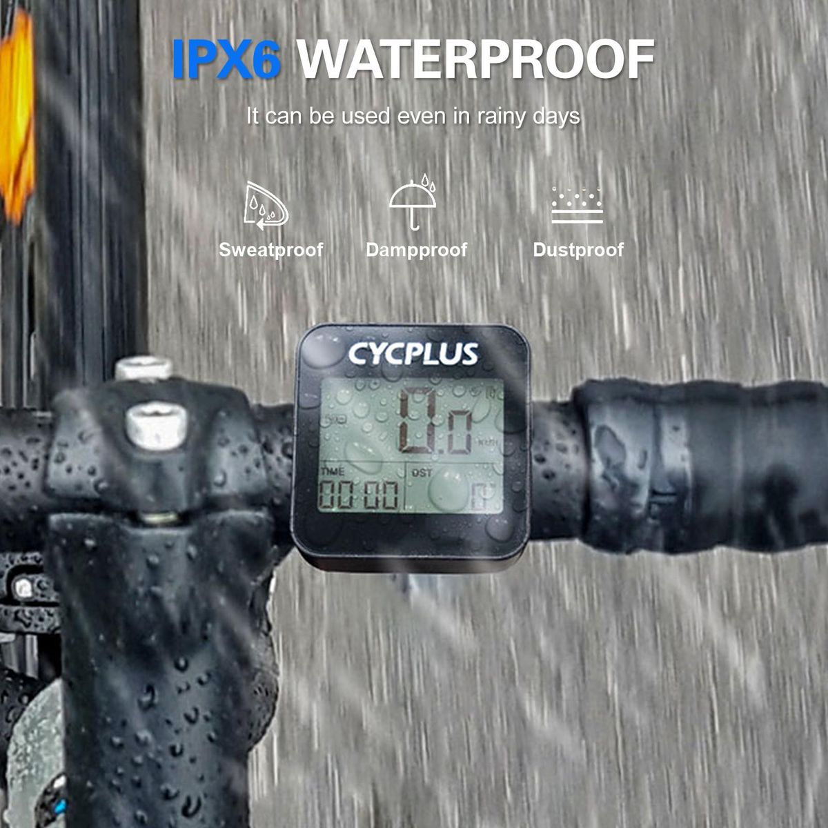 Wireless GPS Bike Computer with Mount Holder IPX6 Waterproof Cycling Speedometer Bike Accessories