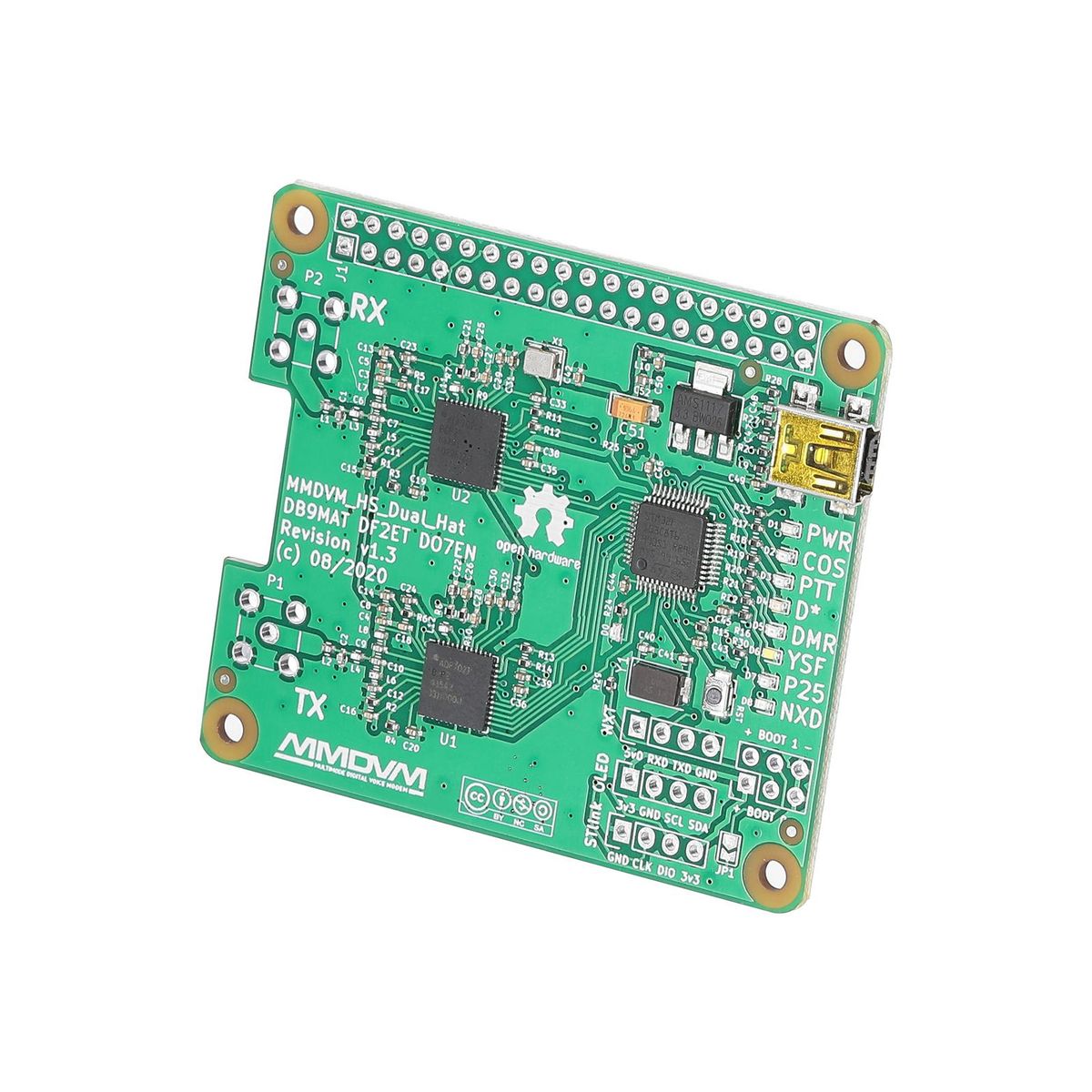 MMDVM Duplex Hotspot Board with OLED Display Support DMR P25 D Star Mini Relay Module Support UHF VHF for Raspberry Pi