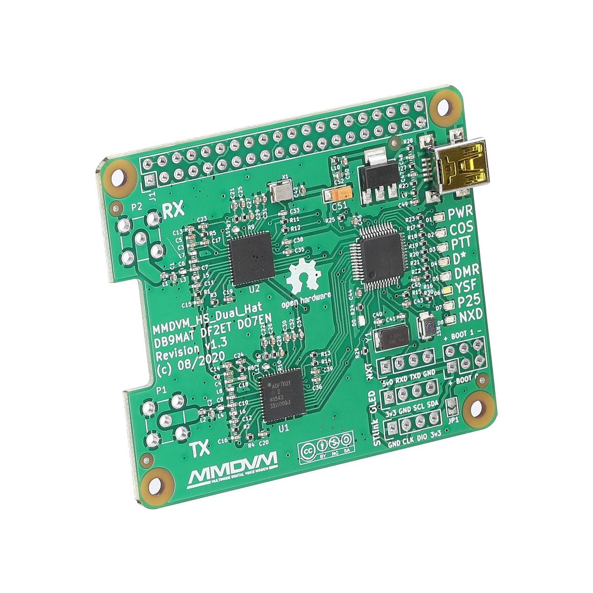 MMDVM Duplex Hotspot Board with OLED Display Support DMR P25 D Star Mini Relay Module Support UHF VHF for Raspberry Pi