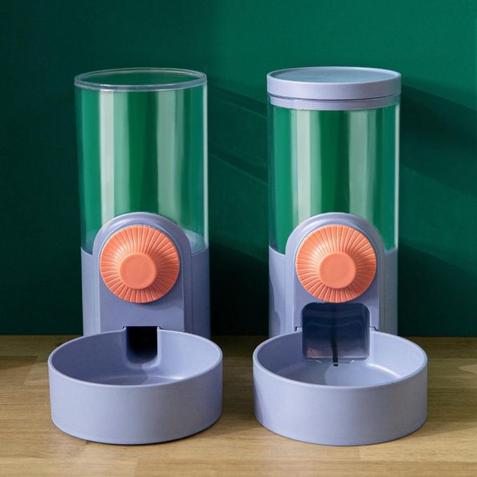 Cage Hanging Automatic Food Water Dispenser Gravity Auto Feeder Purple