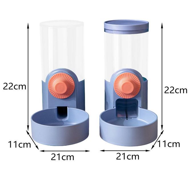 Cage Hanging Automatic Food Water Dispenser Gravity Auto Feeder Purple