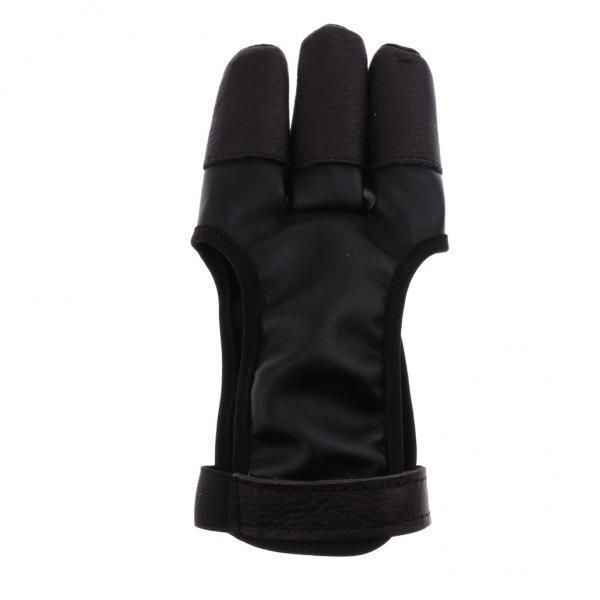 2x Three Finger Recurve Bow  Glove, PU Velvet,