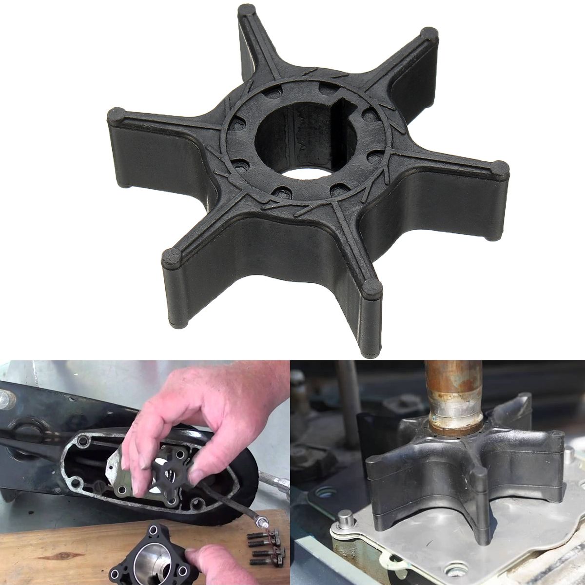 Water Pump Impeller For Yamaha 8/9.9/15/20HP Motor Outboard 63V-44352-01 18-3040