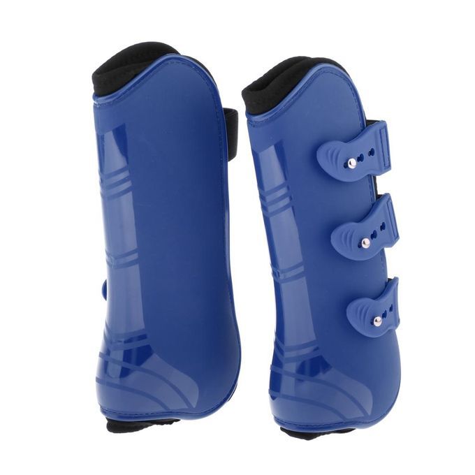 Riding Horse Open Front/Fetlock Boot Set, Sports Equestrian Leg Blue