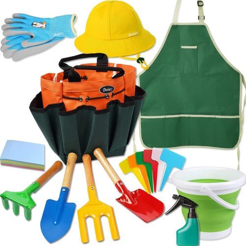 Kids Gardening Set -Real Metal Tools Kit For Children