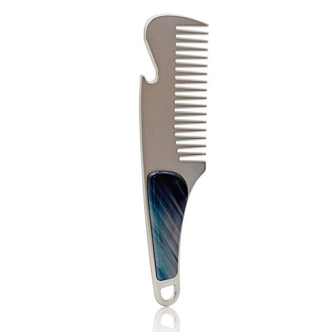 Stainless Steel Beard Outdoor Portable Beard Care Set Comb-Black-BG001-4