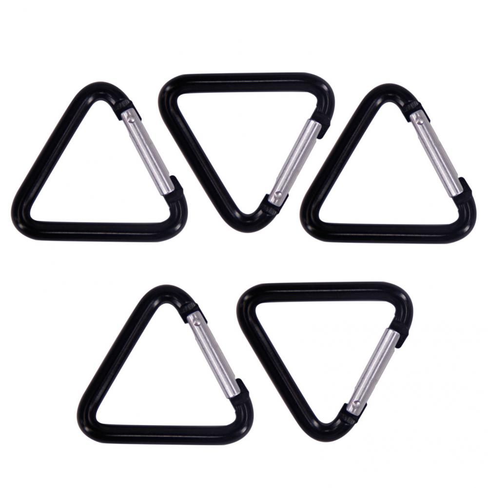5Pcs Small Carabiner Dazzling Solid Color  Snap Triangle