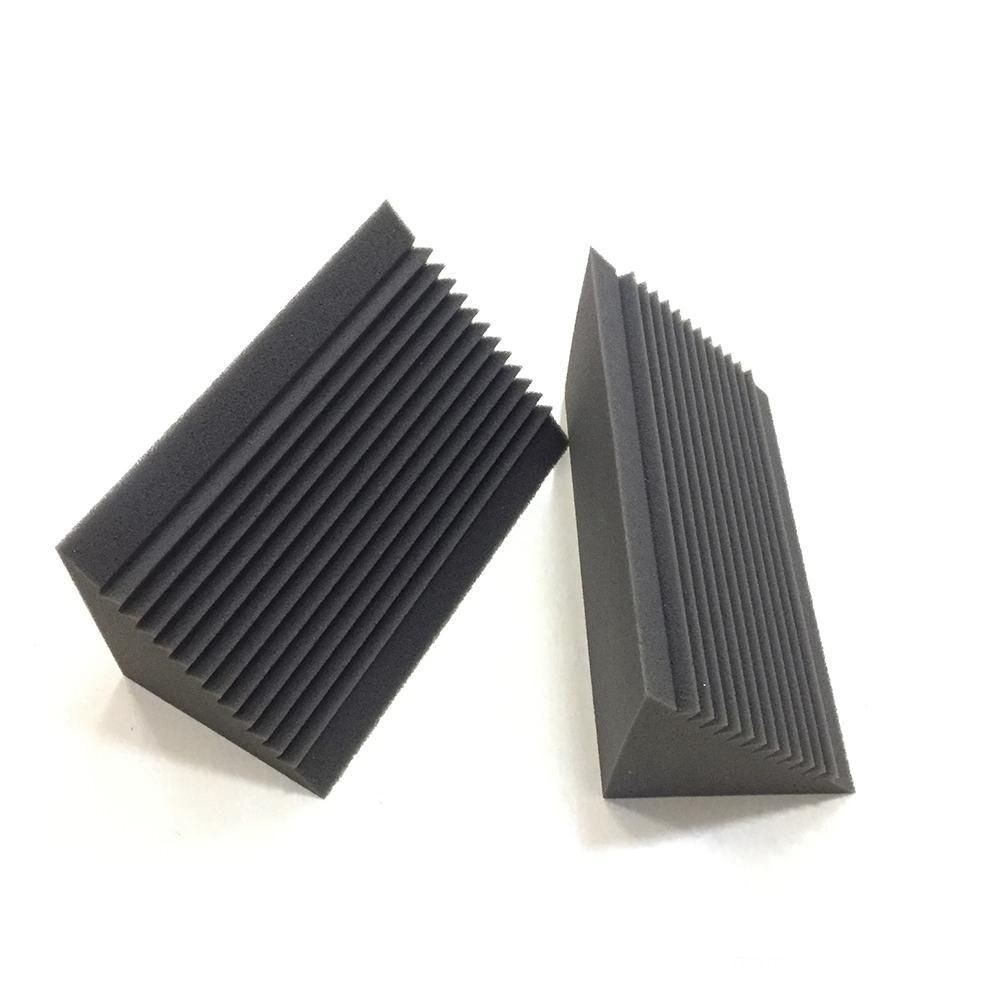 6 PCS Acoustic Foam CharcoalBlack Bass Trap Sound Absorption Studio Soundproofing Corner Wall 12 x 12 x 24 cm