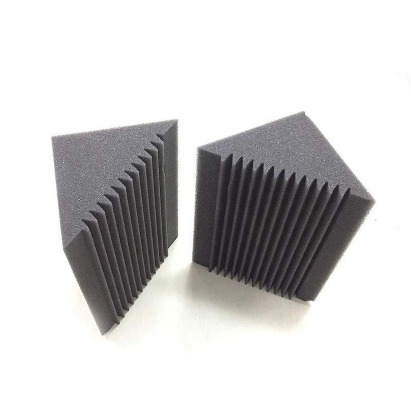 6 PCS Acoustic Foam CharcoalBlack Bass Trap Sound Absorption Studio Soundproofing Corner Wall 12 x 12 x 24 cm