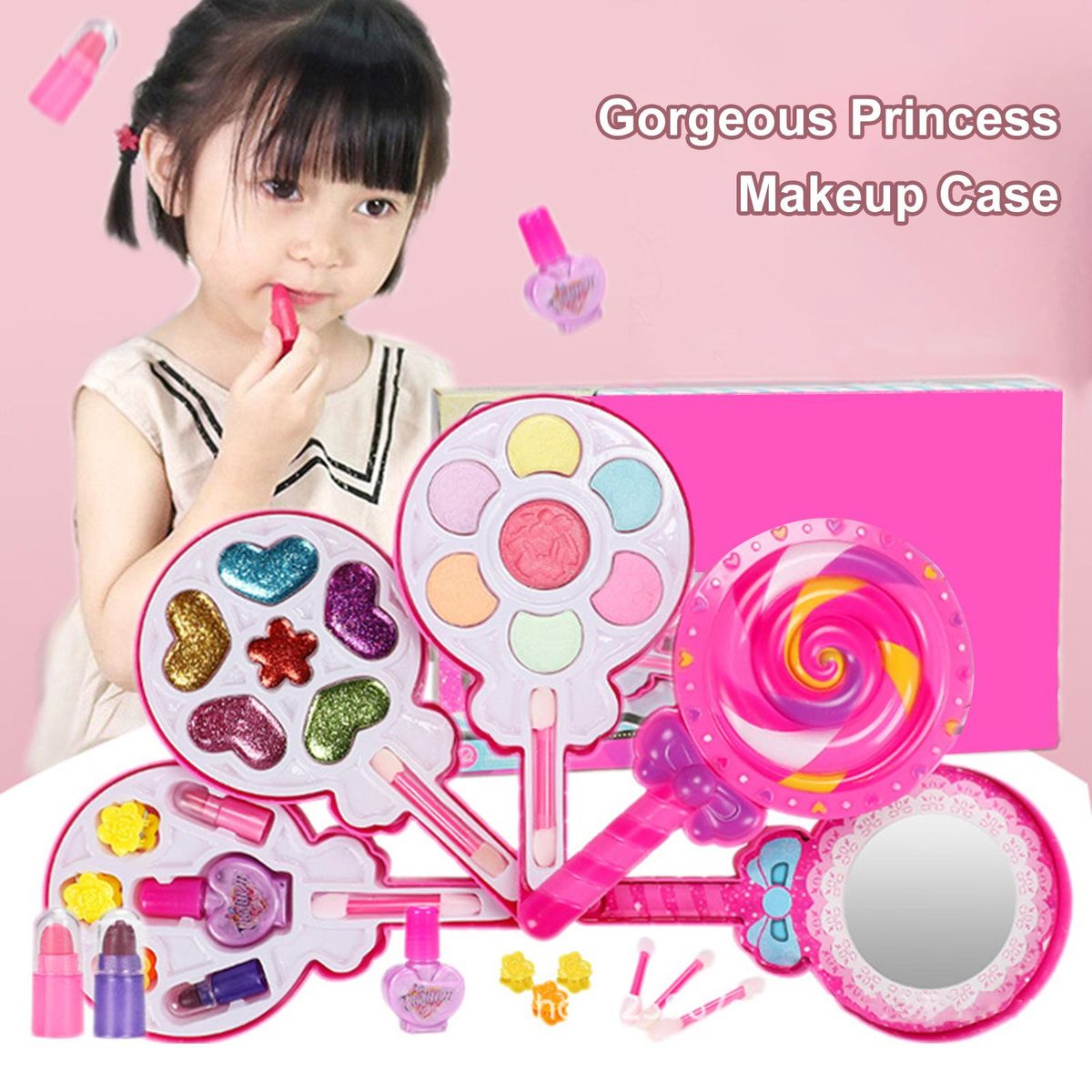 1 Set Makeup Toys Girl Princess Beauty Pretend Play Toys