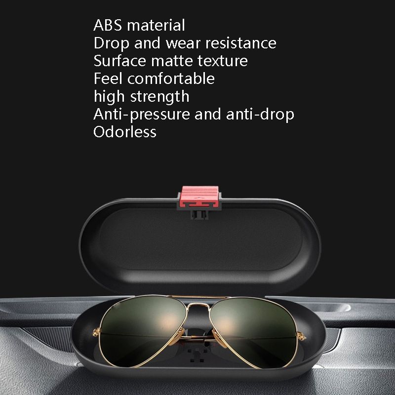 Car Glasses Case Automobile Inner Visor Storage Card(Black)