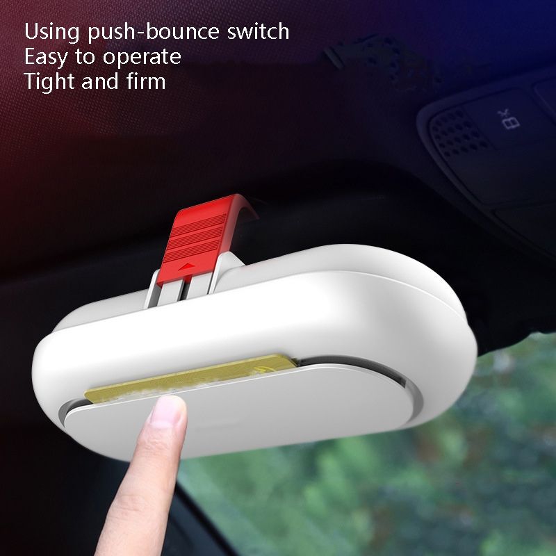 Car Glasses Case Automobile Inner Visor Storage Card(Black)