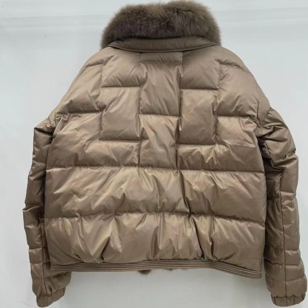 Small Fragrant Wind Button Slim Fit Korean Version Short Foreign Style Down Coat