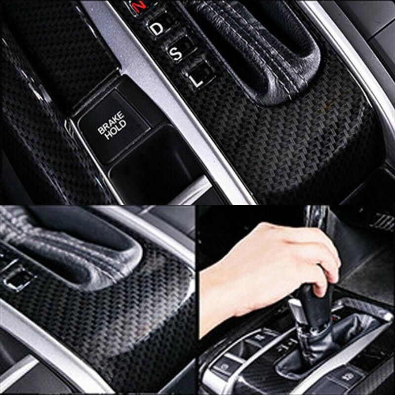 Carbon Fiber Gear Shift Box Panel Cover Trim for Honda