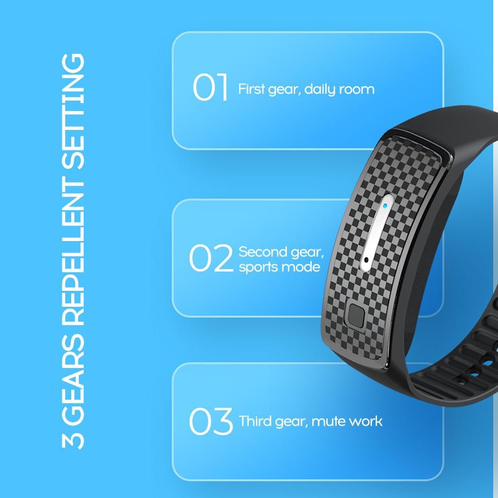 Portable Electronic Mosquito Repeller Repeller Pest Control Bracelets Bug Insect Protection Wristband for Kids & Adults