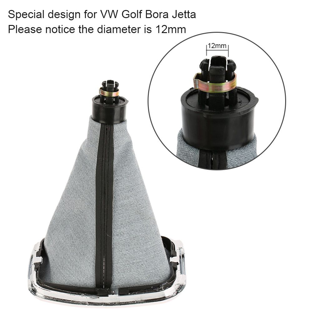 New 5 Speed Gear Shift Knob Gaitor Boot Black PU Leather For